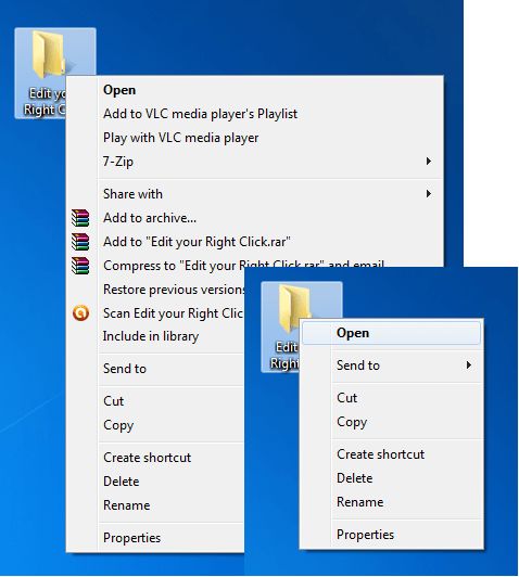 Remove or Disable unwanted right click menu entries